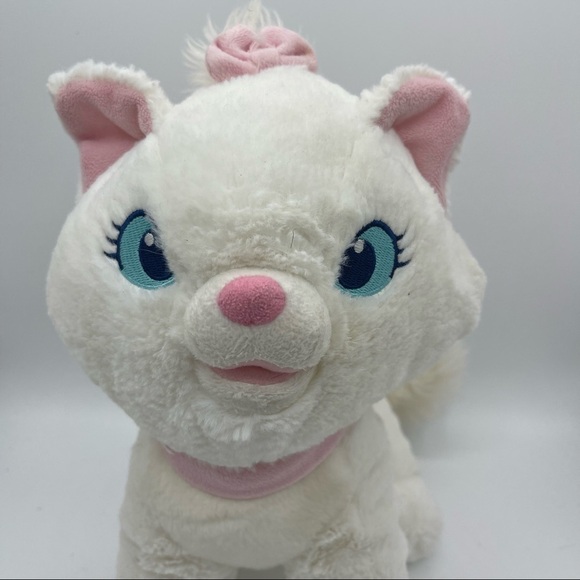 Disney Marie Aristocats Plush 15" White Pink bow Stuffed Animal Cat - Picture 2 of 5